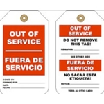 Spanish Bilingual Lockout Tag: Out Of Service