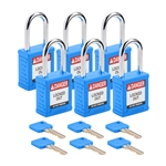 1" Lock Blue - Keyed Different