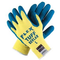 Flextuff Blue Latex Dipped Kevlar S