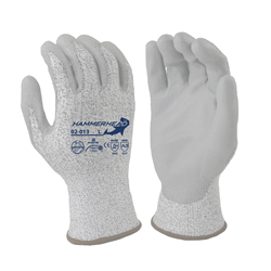 ANSI Cut Level 3 Gloves PU Palm Coating on HPPE