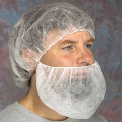 21" white nylon hair nets