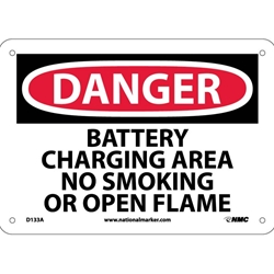 Battery Charging Area Sign