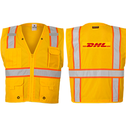 Yellow Hi-Viz Multi-pocket Mesh Vest