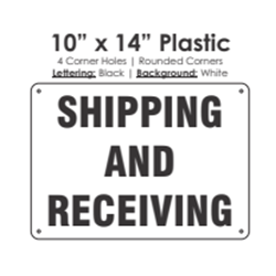 Shipping and Receiving Sign